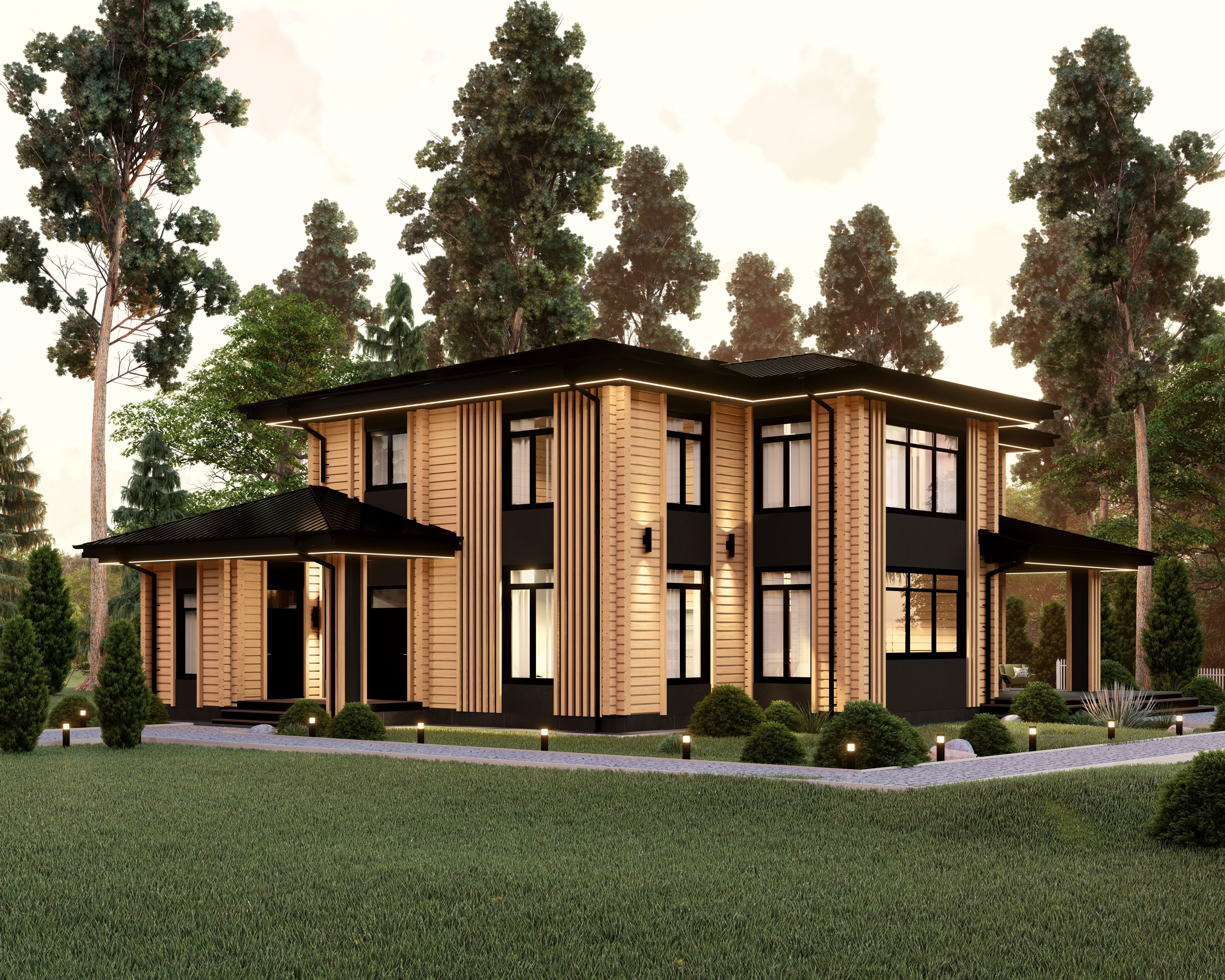 Дом из клееного бруса VZ-474